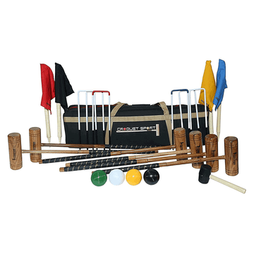 Synco Croquet Sport Diamond Croquet Set 6 Player,Professional Set with Croquet Balls and acessories (38 INCH) for Adult, Perfect for Lawn, Backyard, Parks and Gardens for Fun and Professional Games.