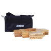 SYNCO Small Dominos Wooden Blocks with carry Bag | Color - Silver Printing