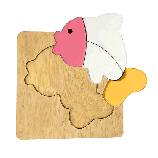 Synco Wooden Fish Puzzle Toy Game
