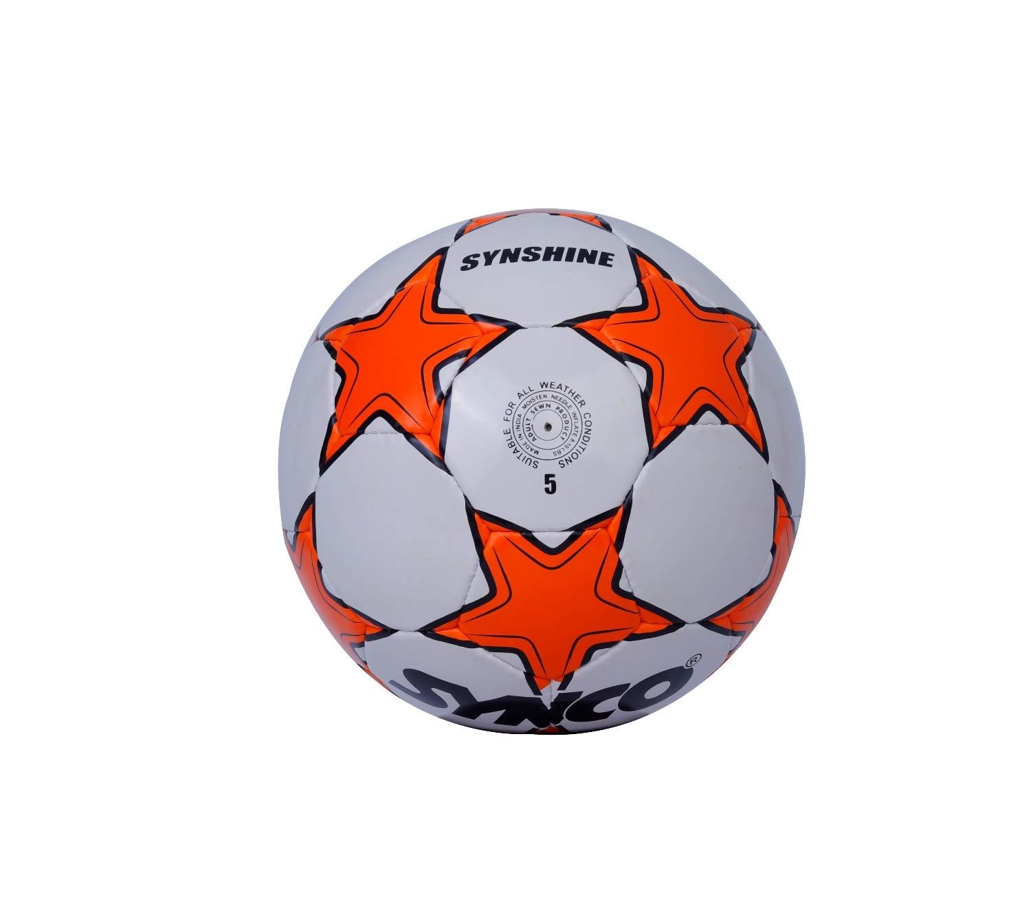 SYNCO Professional FIFA Football Ball Hand Stitch Model <br>Synshine Size-5 - 5