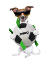 Synco Football with Green Holding Loops| Dog Ball Size-3| <Br>Dog Toy| Dog Ball (White) - 4