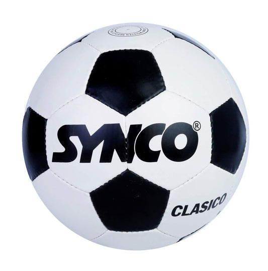 SYNCO World Cup Clasico <br>Rubber Football/Soccer Ball <br>Size-5 White/Black - 1