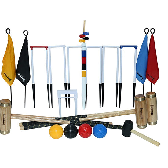 Synco Croquet Sport Elite <br> Croquet Set 4 Player, Elite Set with Croquet Balls and <br>Accessories (38 Inch), Perfect <br>for Lawn, Backyard, Parks and Gardens for Fun, Party and <br>Family Games. - 4