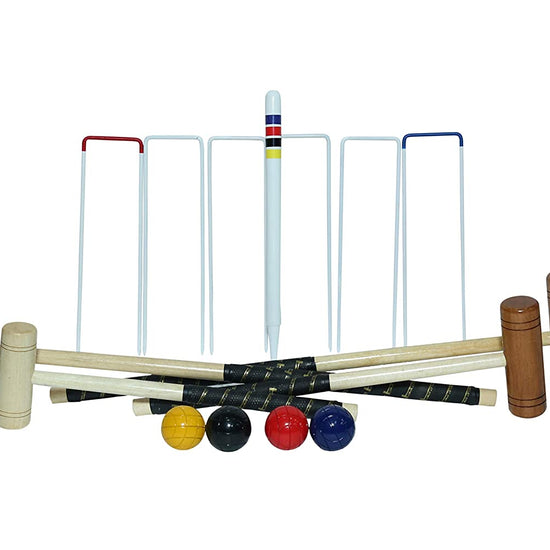 Synco Croquet Sport Family Croquet Set 4 Player, Family Set with Croquet Balls and <br> Accessories (38 Inch), Perfect<br> for Lawn, Backyard, Parks and Gardens for Fun, Party and <br>Family Games. - 3