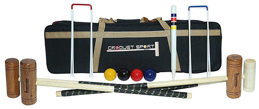 Synco Croquet Sport Lawn Croquet Set 4 Player, Colour Full <br>mallets, with Croquet Balls and <br> accessories (30 inches) for <br>Adult, Perfect for Lawn, <br>Backyard, Parks and Gardens - 1