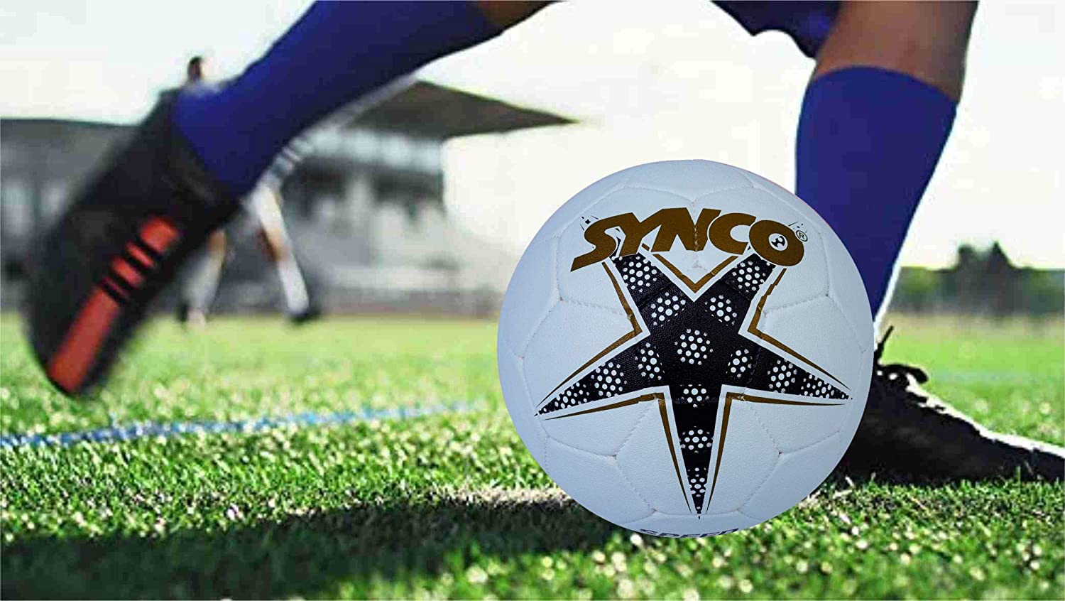 SYNCO World Cup Speed Plain Moulded Football/Soccer Ball <br>Size-5 White - 5