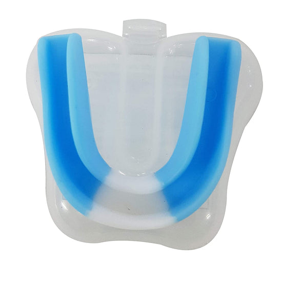 Synco Flavoured Mouth Guard/Gum Shield - for Boxing, MMA, Rugby, Muay Thai, Hockey, <br>Judo, Karate Martial Arts and <br>All Contact Sports| <br>1 Pc (Sky Blue-White) - 1