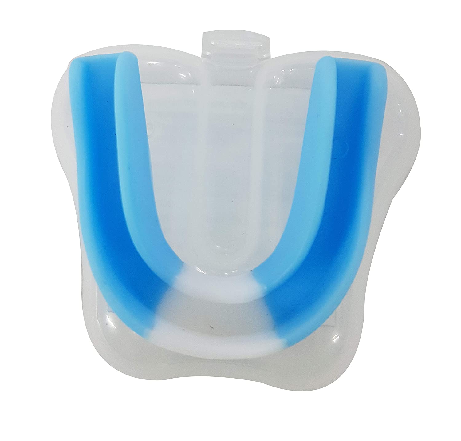 Synco Flavoured Mouth Guard/Gum Shield - for Boxing, MMA, Rugby, Muay Thai, Hockey, <br>Judo, Karate Martial Arts and <br>All Contact Sports| <br>1 Pc (Sky Blue-White) - 1