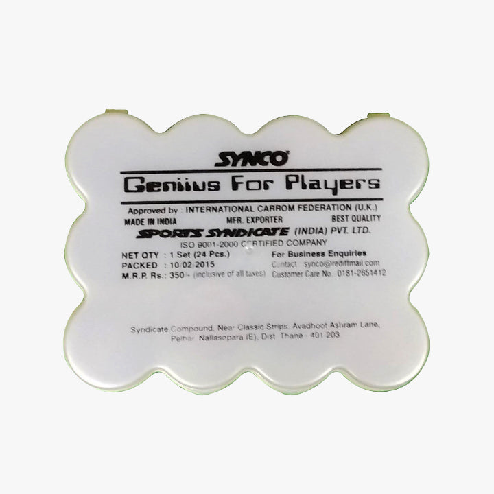 Synco Carrom Men Genius for Player  with PVC box - 2