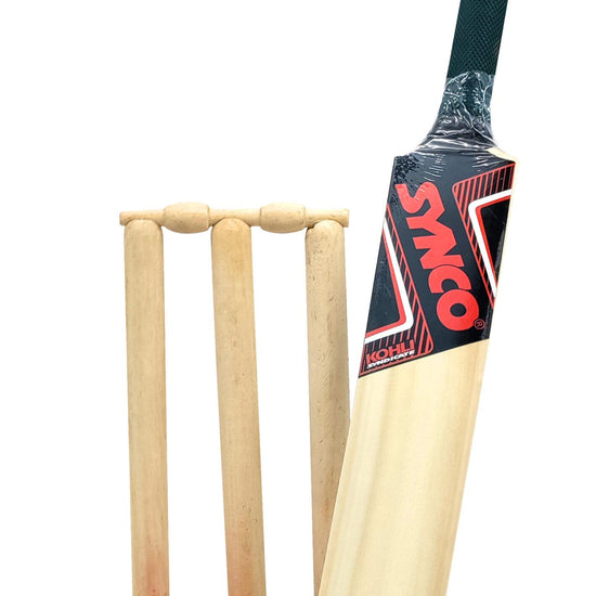 Mini Cricket Racket Buy Synco Wooden Mini Cricket Set with one bat,Three Stumps wickets and ...