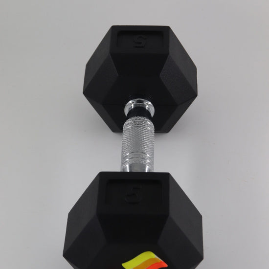 Synco Rubber Coated dumbbell Pair (2 x 5 KG) - 1