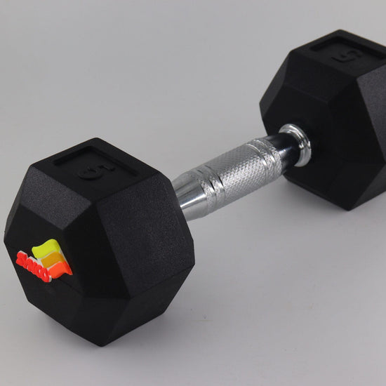 Synco Rubber Coated dumbbell Pair (2 x 5 KG) - 4